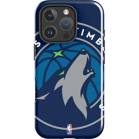 NBA Minnesota Timberwolves Large Logo iPhone 16 Pro Impact Case